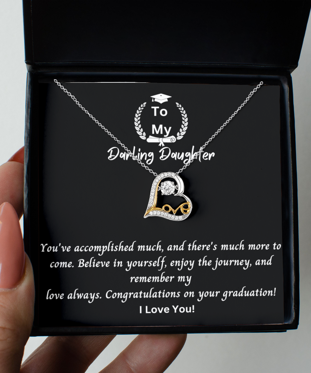 Daughter Graduation Gift | Fom Mom | From Dad| Unique Dancing Heart Necklace